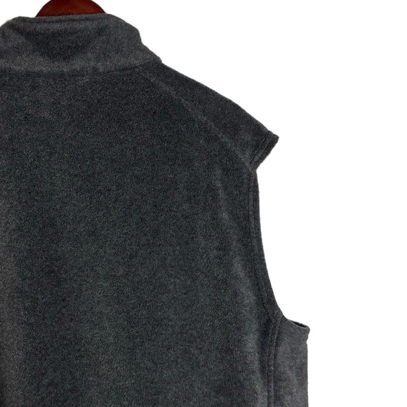 Columbia Fleece Full Zip Sleeveless Vest Mock Neck Zippered Pockets Black XL - Picture 11 of 16